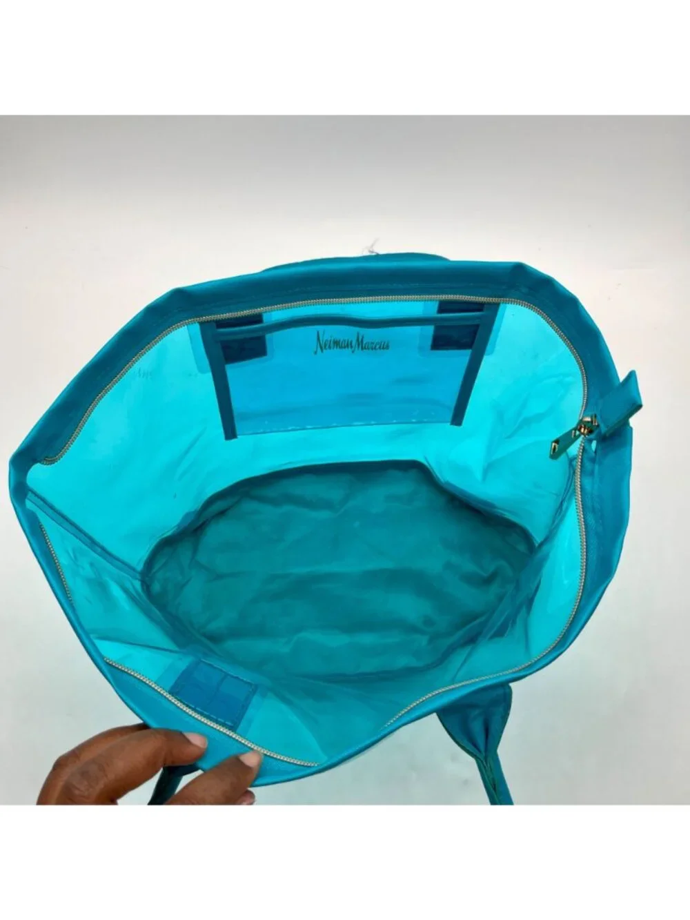Neiman Marcus Blue Synthetic Tote Bag